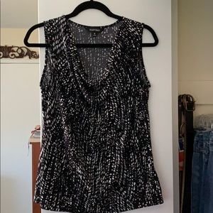 Ellen Tracy Cowl neck career blouse Size M